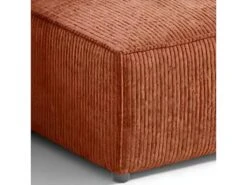 Canapé D'angle Réversible Et Convertible 3 Places Avec Coffre Isaac Mini Velours Côtelé Orange Brique -Accueil-Canapé canape 13614355