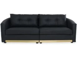 Canapé 3 Places Ivanoe Simili Noir