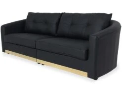 Canapé 3 Places Ivanoe Simili Noir -Accueil-Canapé canape 13689077