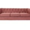 Grand Canapé 3 Places Chesterfield Velours Rose -Accueil-Canapé canape 13689163