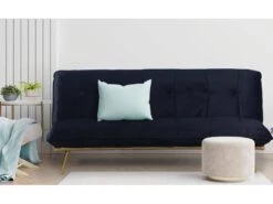 Canapé Convertible Clic-clac Fabrice Velours Noir -Accueil-Canapé canape 13689371