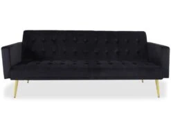 Canapé Convertible Clic-clac Justy Velours Noir -Accueil-Canapé canape 13689633