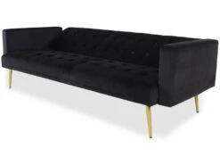 Canapé Convertible Clic-clac Justy Velours Noir -Accueil-Canapé canape 13689635