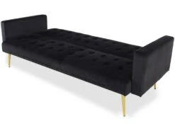 Canapé Convertible Clic-clac Justy Velours Noir -Accueil-Canapé canape 13689637