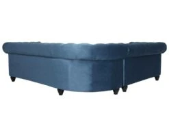 Canapé D'angle Capitonné Style Chesterfield Gustave Velours Bleu -Accueil-Canapé canape 13690203