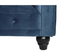 Canapé D'angle Capitonné Style Chesterfield Gustave Velours Bleu -Accueil-Canapé canape 13690207