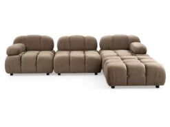 Canapé Design Modulable Et Transformable Hollywood Velours Taupe