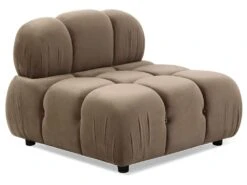 Canapé Design Modulable Et Transformable Hollywood Velours Taupe -Accueil-Canapé canape 13690215