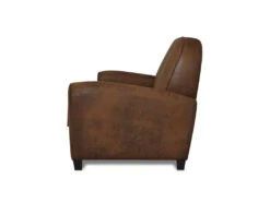 Canapé Club 3 Places Convertible RICKY En Microfibre Aspect Cuir Vieilli -Accueil-Canapé canape 138545