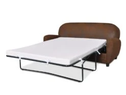 Canapé Club 3 Places Convertible RICKY En Microfibre Aspect Cuir Vieilli -Accueil-Canapé canape 138546