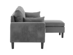 Canapé D'angle Réversible - Tissu Gris Foncé -BOSTON -Accueil-Canapé canape 13921663