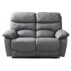Canapé 2 Places Relax Manuel - Tissu Gris - SOBRAL -Accueil-Canapé canape 13923825
