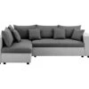 Canapé D'angle Convertible Gauche + Coffre De Rangement - Gris Foncé Et Clair - FL ASH -Accueil-Canapé canape 13952551