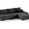 Canapé D'angle Convertible Droit 4 Places Avec Coffre Jonas Gris Anthracite -Accueil-Canapé canape 14018381