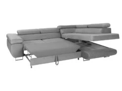 Canapé D'angle Convertible Droit 4 Places Wilson Velours Noir -Accueil-Canapé canape 14176995