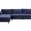 Canapé D'angle Gauche Convertible En Velours Bleu Nuit ALEXANDRA -Accueil-Canapé canape 14178375