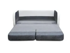 Canapé 2 Places Convertible Déplimousse En Tissu Et Simili VILO - Blanc Et Gris 33 Canapé 2 Places Convertible Déplimousse En Tissu Et Simili VILO - Blanc Et Gris -Accueil-Canapé canape 142472