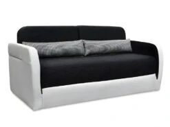 Canapé 2 Places Convertible Déplimousse En Tissu Et Simili VILO - Blanc Et Gris 31 Canapé 2 Places Convertible Déplimousse En Tissu Et Simili VILO - Blanc Et Gris -Accueil-Canapé canape 142476