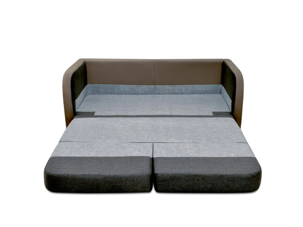 Canapé 2 Places Convertible Déplimousse En Tissu Et Simili VILO - Blanc Et Gris 16 Canapé 2 Places Convertible Déplimousse En Tissu Et Simili VILO - Blanc Et Gris – Image 14