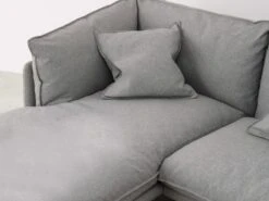 Canapé D'angle Gauche En Tissu Gris Clair LESPI -Accueil-Canapé canape 14371041