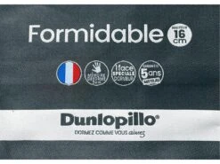 Canapé 3 Places Convertible Express En Velours CALITO - Anthracite - Couchage 140 Cm - Matelas 16 Cm Avec Mousse à Mémoire De Forme DUNLOPILLO -Accueil-Canapé canape 14371189