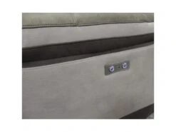 Canapé Relaxation 2,5 Places Motorisé En Tissu Bicolore Taupe - CLARA -Accueil-Canapé canape 14503217