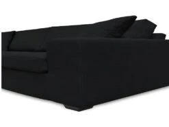 Canapé 3 Places En Tissu YUDO - Noir -Accueil-Canapé canape 145826