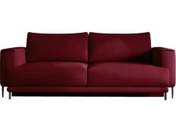 Canapé 3/4 Places Convertible Et Espace De Rangement - Rouge - En Tissu De Qualité, DANY -Accueil-Canapé canape 14613193