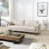 NOE - Canapé Beige 4 Places Pieds En Bois -Accueil-Canapé canape 14642451