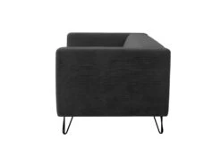 Canapé Fixe SERENA 2 Places En Tissu Avec Pieds épingles - Gris Anthracite -Accueil-Canapé canape 14642603