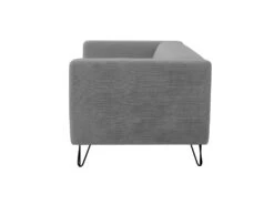Canapé Fixe SERENA 2 Places En Tissu Avec Pieds épingles - Gris Clair -Accueil-Canapé canape 14643953