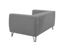 Canapé Fixe SERENA 2 Places En Tissu Avec Pieds épingles - Gris Clair -Accueil-Canapé canape 14643957