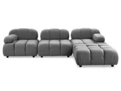 Canapé Design Modulable Et Transformable Hollywood Velours Gris