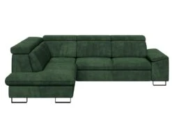 Canapé D'angle Gauche Convertible En Velours Vert DIMARO -Accueil-Canapé canape 14651585