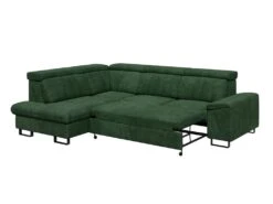 Canapé D'angle Gauche Convertible En Velours Vert DIMARO -Accueil-Canapé canape 14651599