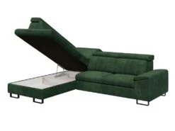 Canapé D'angle Gauche Convertible En Velours Vert DIMARO -Accueil-Canapé canape 14651611