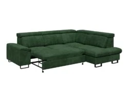Canapé D'angle Droit Convertible En Velours Vert DIMARO -Accueil-Canapé canape 14652079