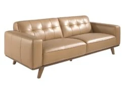 Canapé 3 Places En Cuir Couleur Sable 6120 ANGEL CERDA