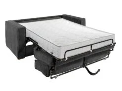 Canapé 3 Places Convertible Express En Velours Côtelé Anthracite - Couchage 140 Cm - Matelas 18 Cm LORETO -Accueil-Canapé canape 14802289