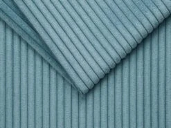 Canapé 3 Places Convertible Express En Velours Côtelé Bleu Clair - Couchage 140 Cm - Matelas 22 Cm LORETO -Accueil-Canapé canape 14802949