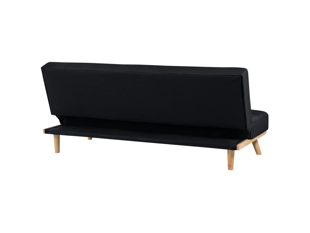 Canapé Convertible 3 Places En Tissu Noir FROYA 10 Canapé Convertible 3 Places En Tissu Noir FROYA – Image 8