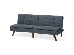 Canapé Convertible 3 Places En Tissu Gris RONNE -Accueil-Canapé canape 14825633