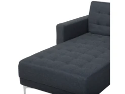 Canapé Panoramique Convertible En Tissu Gris Foncé 5 Places ABERDEEN -Accueil-Canapé canape 14825871