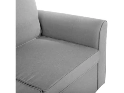 Canapé Angle Côté Gauche Convertible En Tissu Gris Clair 3 Places NESNA -Accueil-Canapé canape 14828795