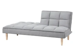 Canapé Convertible 3 Places En Tissu Gris Clair SILJAN -Accueil-Canapé canape 14878013