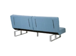 Canapé Convertible 3 Places En Tissu Bleu DUBLIN -Accueil-Canapé canape 14926669