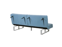 Canapé Convertible 3 Places En Tissu Bleu DUBLIN -Accueil-Canapé canape 14926675