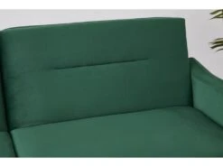 BETTY - Canapé Design Convertible 3 Places En Velours Vert -Accueil-Canapé canape 14978353