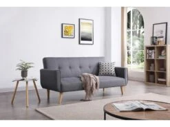 Berlin Gris : Canapé Scandinave Convertible 3 Places Gris -Accueil-Canapé canape 15000481