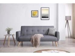 Berlin Gris : Canapé Scandinave Convertible 3 Places Gris -Accueil-Canapé canape 15000489